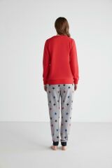 U.S Polo Assn 16958 Kadın Kırmızı Patlı Pijama Takım