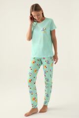 Roly Poly 3403 Callım Kadın Kısa Kol Pijama Takımı