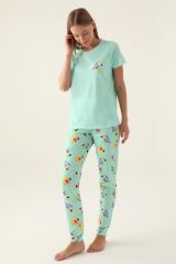 Roly Poly 3403 Callım Kadın Kısa Kol Pijama Takımı