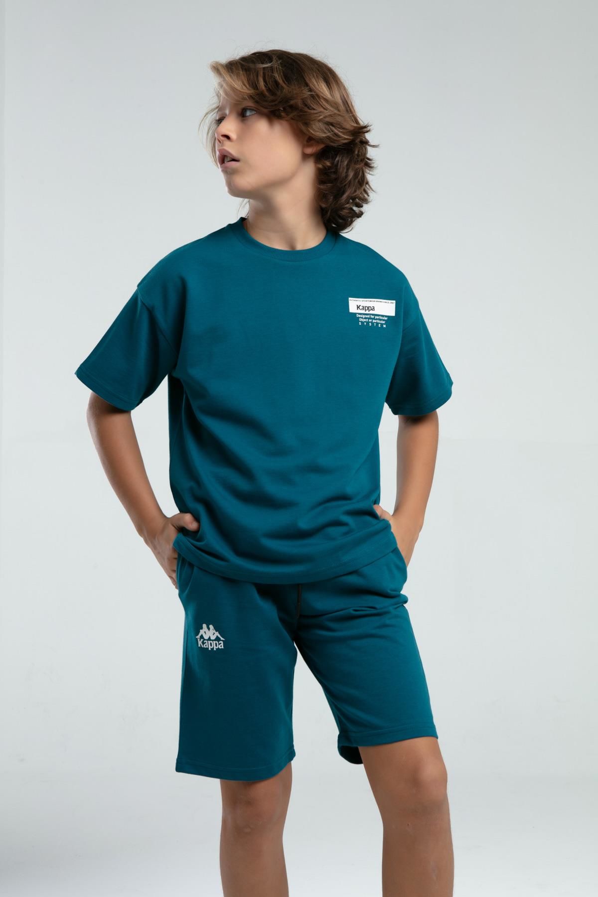 Kappa 36225 Erkek Çocuk Şortlu Pijama Bermuda Takım