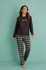 Gd Goldoremi 14102-8 Kadın Perfect Termal Uzun Kol Pijama Takımı