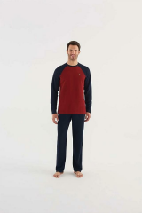 U.s Polo Assn 18633 Erkek Yuvarlak Yaka Uzun Kollu Pijama Takımı