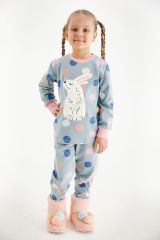 Roly Poly 2964 Garson Rabbit Kız Çocuk Uzun Kol Pijama Takım