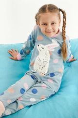 Roly Poly 2964 Garson Rabbit Kız Çocuk Uzun Kol Pijama Takım