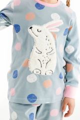 Roly Poly 2964 Garson Rabbit Kız Çocuk Uzun Kol Pijama Takım