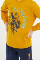 U.S. Polo Assn. Garson Lisanslı Horses Erkek Çocuk Uzun Kol Pijama Takım
