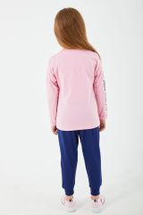 U.S. Polo Assn. 1208 Lisanslı Pembe Kız Çocuk Uzun Kol Pijama Takım