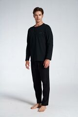 Pijadore 1750 Erkek Düğmeli Uzun Kollu Pijama Takım