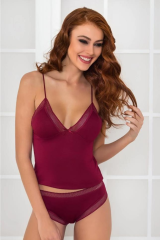 Pierre Cardin 305 Kadın Dantelli Penye Atlet Külot Kaşkorse Set