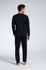 Pijadore 1750 Erkek Düğmeli Uzun Kollu Pijama Takım
