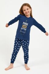 Roly Poly 2995 Pure Love Little Sweet Koyu İndigo Kız Çocuk Uzun Kol Pijama Takım