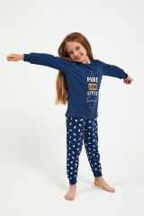 Roly Poly 2995 Pure Love Little Sweet Koyu İndigo Kız Çocuk Uzun Kol Pijama Takım