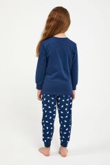 Roly Poly 2995 Pure Love Little Sweet Koyu İndigo Kız Çocuk Uzun Kol Pijama Takım