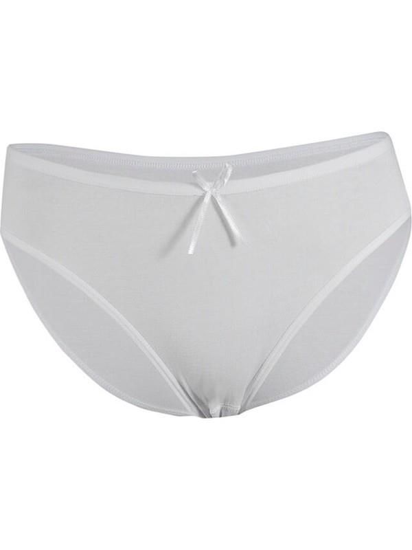 Yıldız 3910 Beyaz Likralı Bambu Kadın Bikini Külot