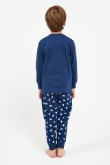 Roly Poly 2996 Pure Love Little Sweet Koyu İndigo Erkek Çocuk Uzun Kol Pijama Takım