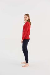 U.s Polo Assn 16840 Kadın Uzun Kol Yazı Baskılı Pijama Takım