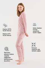 U.s Polo Assn 16829 Kadın Pembe Melanj Patlı Pijama Takım