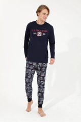U.s Polo Assn 18634 Erkek Yuvarlak Yaka Uzun Kollu Pijama Takımı