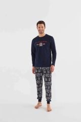 U.s Polo Assn 18634 Erkek Yuvarlak Yaka Uzun Kollu Pijama Takımı