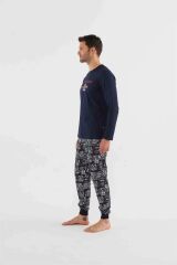 U.s Polo Assn 18634 Erkek Yuvarlak Yaka Uzun Kollu Pijama Takımı