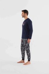 U.s Polo Assn 18634 Erkek Yuvarlak Yaka Uzun Kollu Pijama Takımı