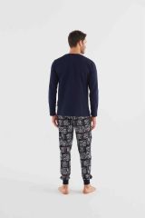 U.s Polo Assn 18634 Erkek Yuvarlak Yaka Uzun Kollu Pijama Takımı