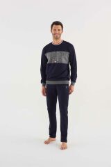 U.s Polo Assn 18616 Erkek Antrasit Melanj Pijama Takım