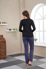 Pjs 23542 Kadın Patlı Çizgili Pijama Takım