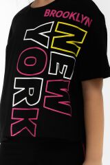Roly Poly 2775 Garson Newyork Siyah Kız Çocuk Bermuda Tayt Takım