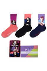 Pinksof SC4090-3K RönesanS01 Kadın 3'lü Hikaye Çorap