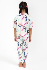 Roly Poly 2786 Garson Love Krem Kız Çocuk Gömlek Pijama Takımı