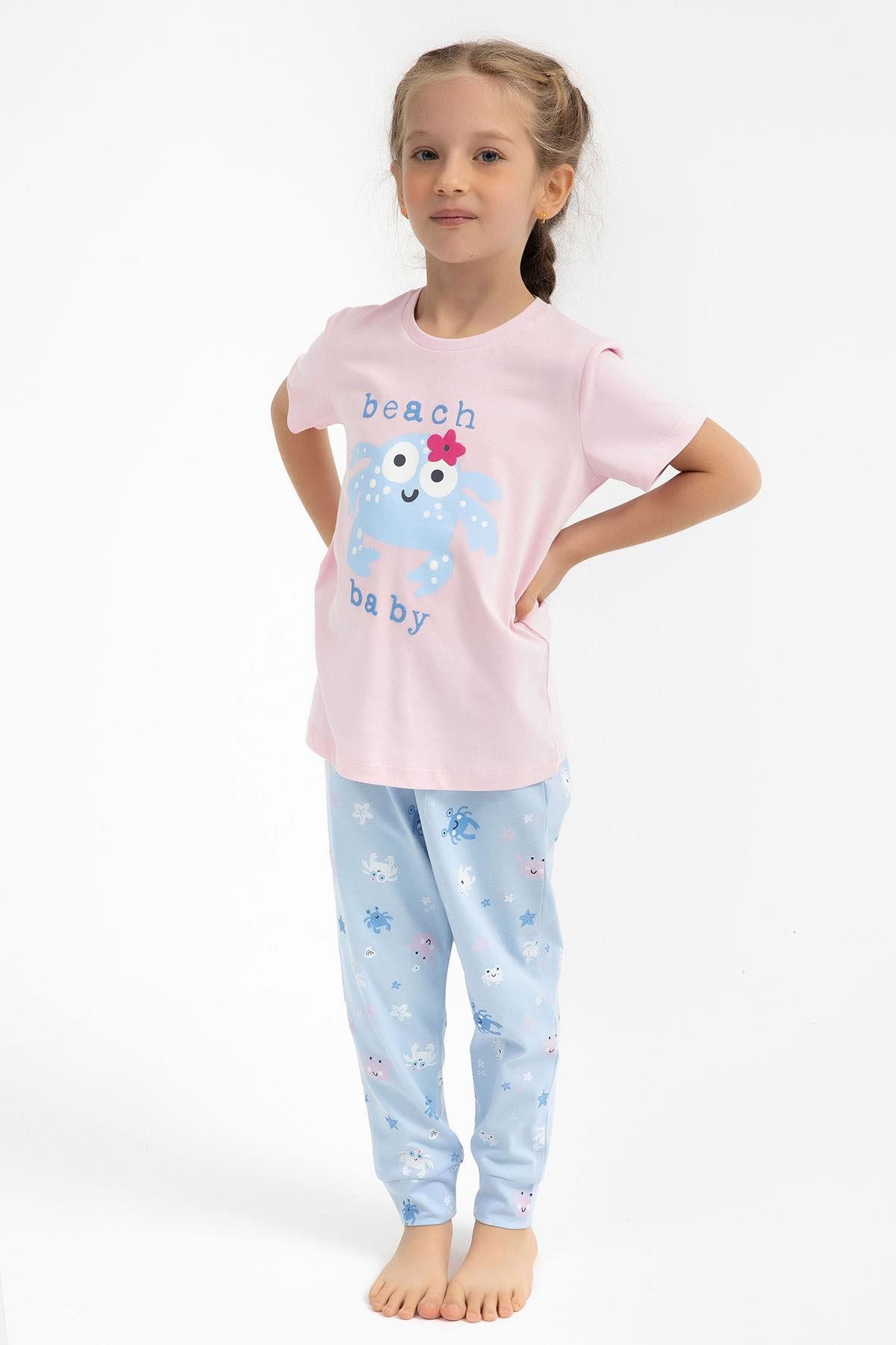 Roly Poly 2782 Beach Baby Pembe Kız Çocuk Pijama Takımı