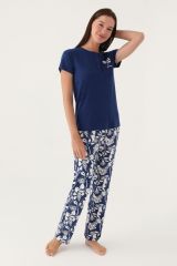Pierre Cardin 8810 Branch Kadın Kısa Kol Pijama Takımı