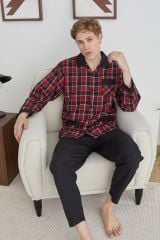 Kly 4017 Erkek Apaj Yaka Pijama Takım