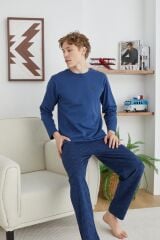 Kly 8035 0 Yaka Altı Kareli Spor Orta Kalın Erkek Pijama