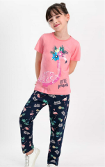 Roly Poly 1769 Kısa Kollu Kız Çocuk Pijama Takımı