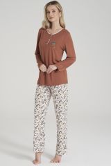 Pijadore 1618 Kadın Uzun Kollu Pijama Takım
