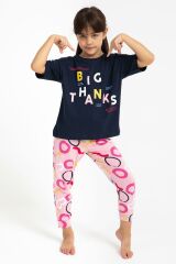 Roly Poly 2800 Big Thanks Lacivert Kız Çocuk Pijama Takımı