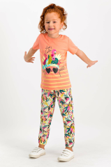 Roly Poly 1736 Kısa Kol Kız Çocuk Pijama Takımı