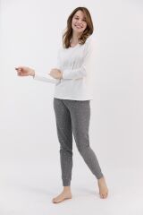 Arnetta 1494 Krem Love Puantiyeli Kadın Pijama Takımı