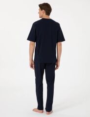 Pierre Cardin Erkek Bordo Jakarlı Kısa Kol Şortlu & Uzun 3'lü Özel Kutulu Pijama Takım