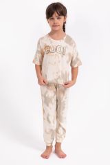 Arnetta 1808 Garson Cool Girl Fildişi Salaş Kız Çocuk Pijama Takımı