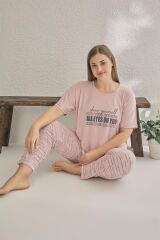 Estiva 23183 Kadın Kısa Kollu Büyük Beden Yazlık Viskon Pijama Takımı