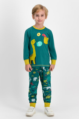 Roly Poly 1630 1-4 Yaş Uzun Kollu Erkek Çocuk Pijama Takımı