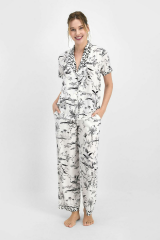 Pierre Cardin 7736 Leopard Krem Kadın Gömlek Pijama
