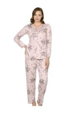 Alperi 790-25 Kadın Desenli Uzun Kol Pijama Takım