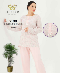 HF Club 2108 Kadın Uzun Kollu Pijama Takımı