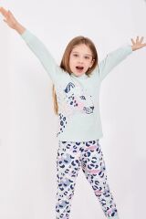 Roly Poly 2960 Leopard Kız Çocuk Uzun Kol Pijama Takım
