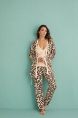 Gd Goldoremi 14401-6 Kadın Termal İp Askılı Sabahlıklı 3'lü Pijama Takım