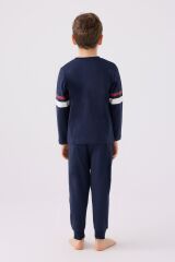 U.S. Polo Assn. 1902 Erkek Çocuk Uzun Kol Manşetli Pijama Takım